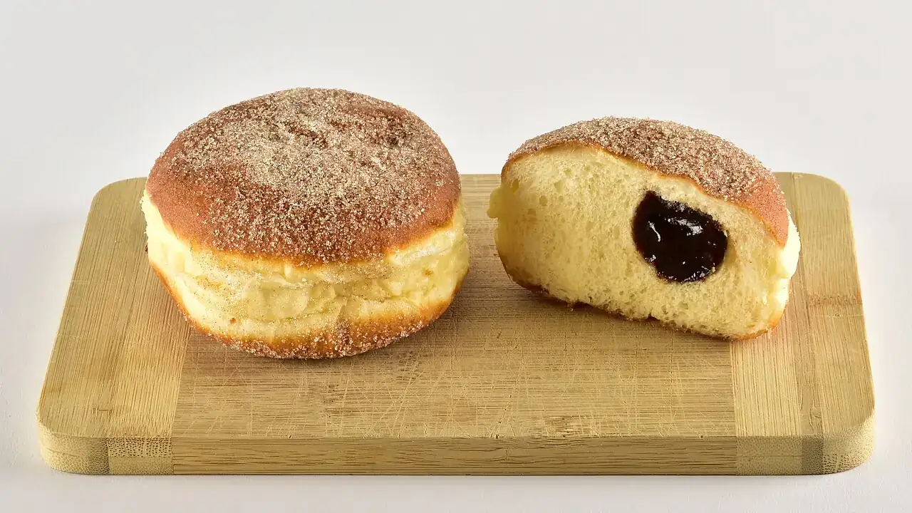 Jam-filled doughnut